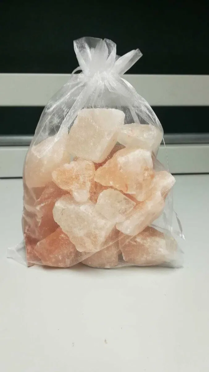 Natúr Himalája Fürdősó tömbök 3-5cm organza tasakban 1kg