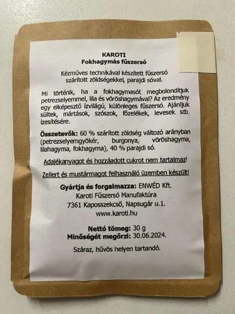 Adalékmentes ételízesítő fokhagymás 30g - Image 2